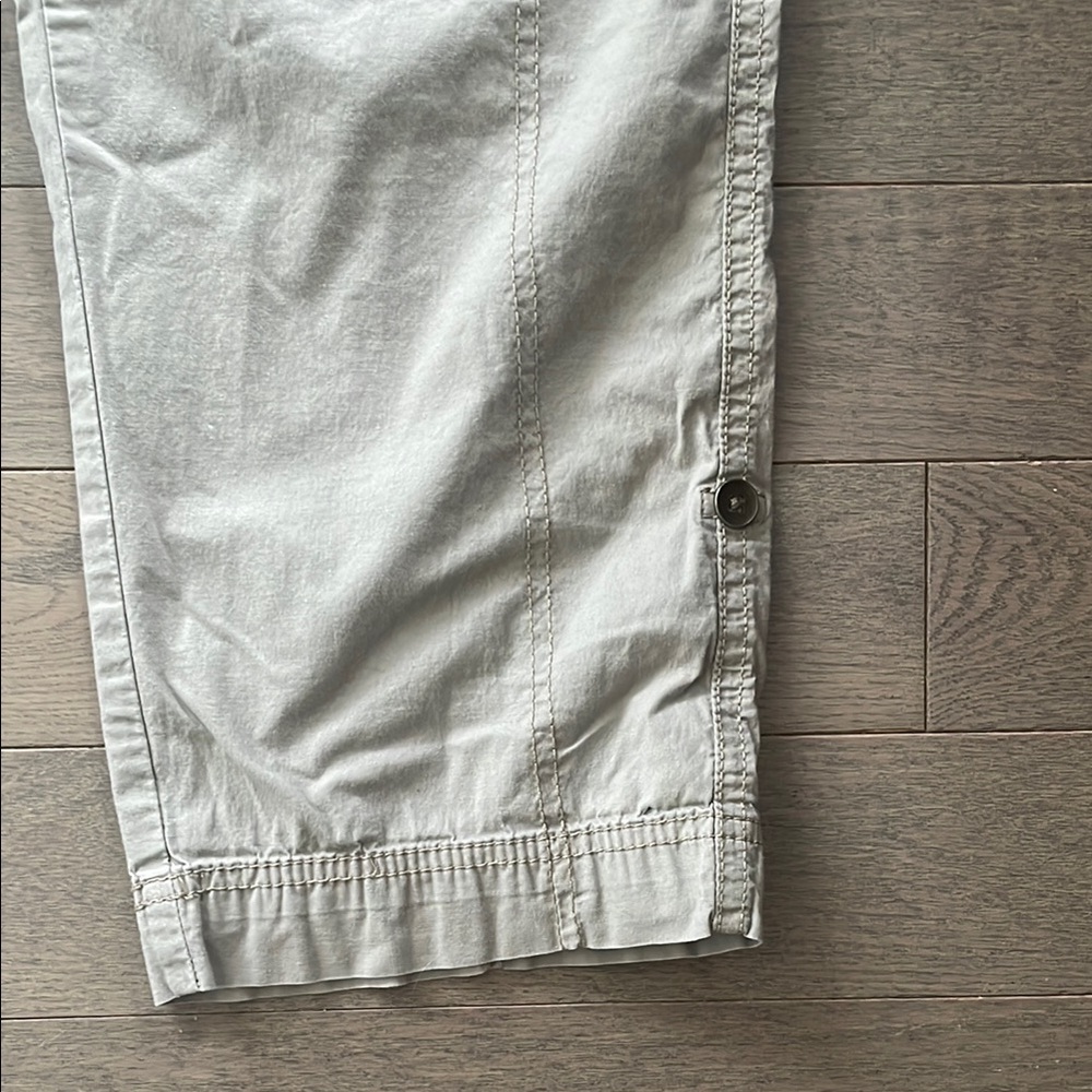 George Light Gray Capri Cargo Pants Elastic Waist Womens 14 - Picture 4 of 14